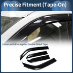 Set of 4 Window Deflectors for Toyota 4Runner (2010) - Black Vent Visors