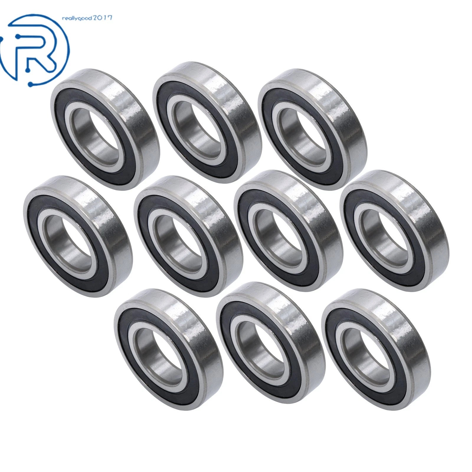 10Pcs 6208-2RS Deep Groove Ball Bearing 40mm ID 80mm OD 18mm Deep