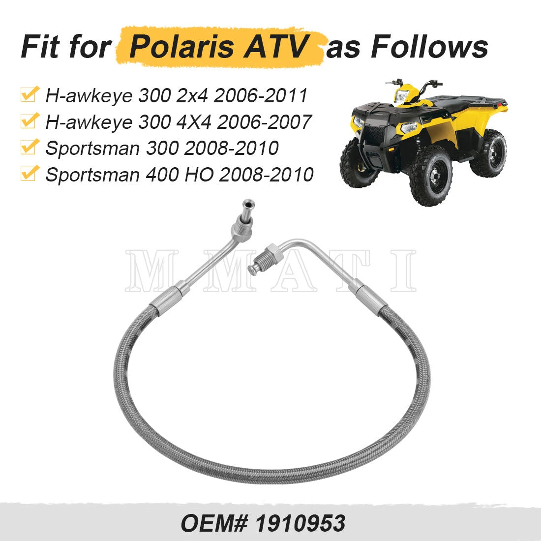 Rear Brake Line for Polaris Hawkeye 300 2x4/4x4 (2006–2011)
