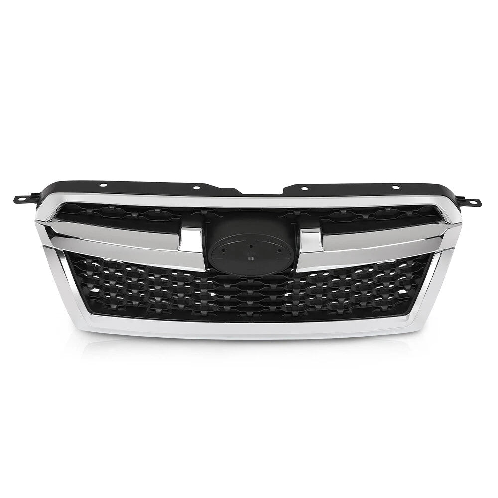 Front Bumper Upper Grille for Subaru Legacy (2013–2014) Black Chrome