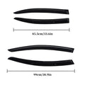 Set of 4 JDM 3D Wavy Mugen Style Window Vent Visors for Honda Civic (2012–2015)