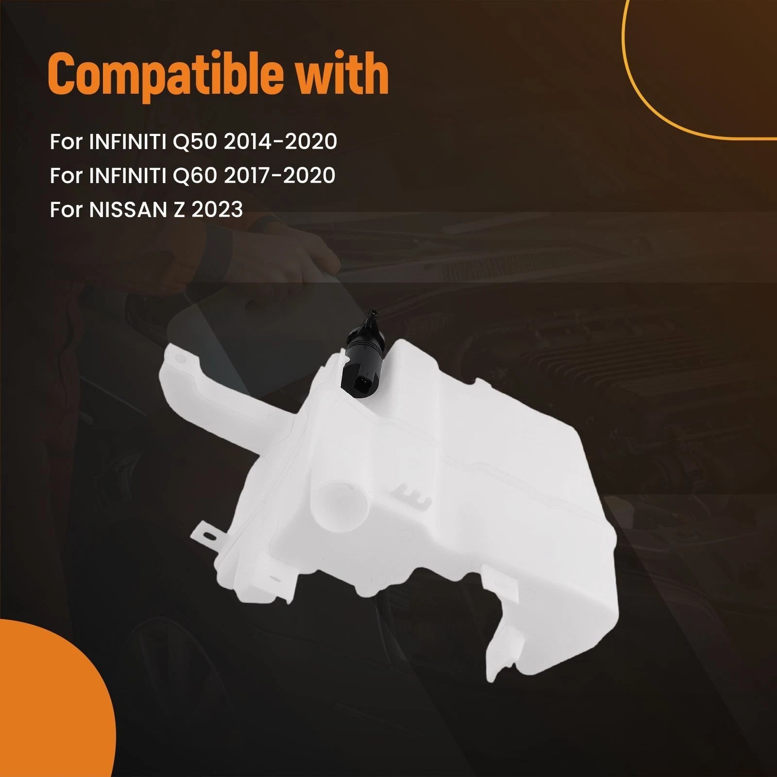 Windshield Tank Unit with Motor for Infiniti Q50 Q60 (2014–2020) 289104HB0A