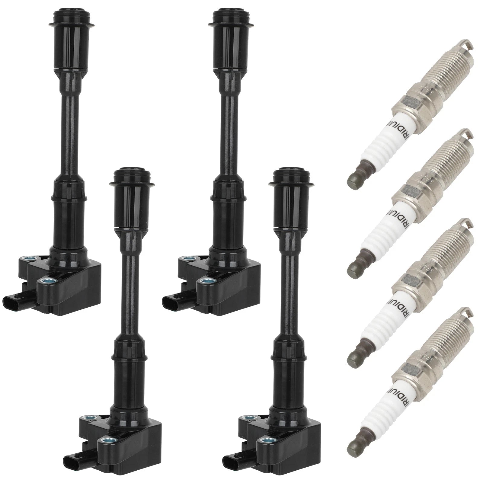 Set of 4 Ignition Coils and Spark Plugs for Ford Transit Connect (2014–2016)