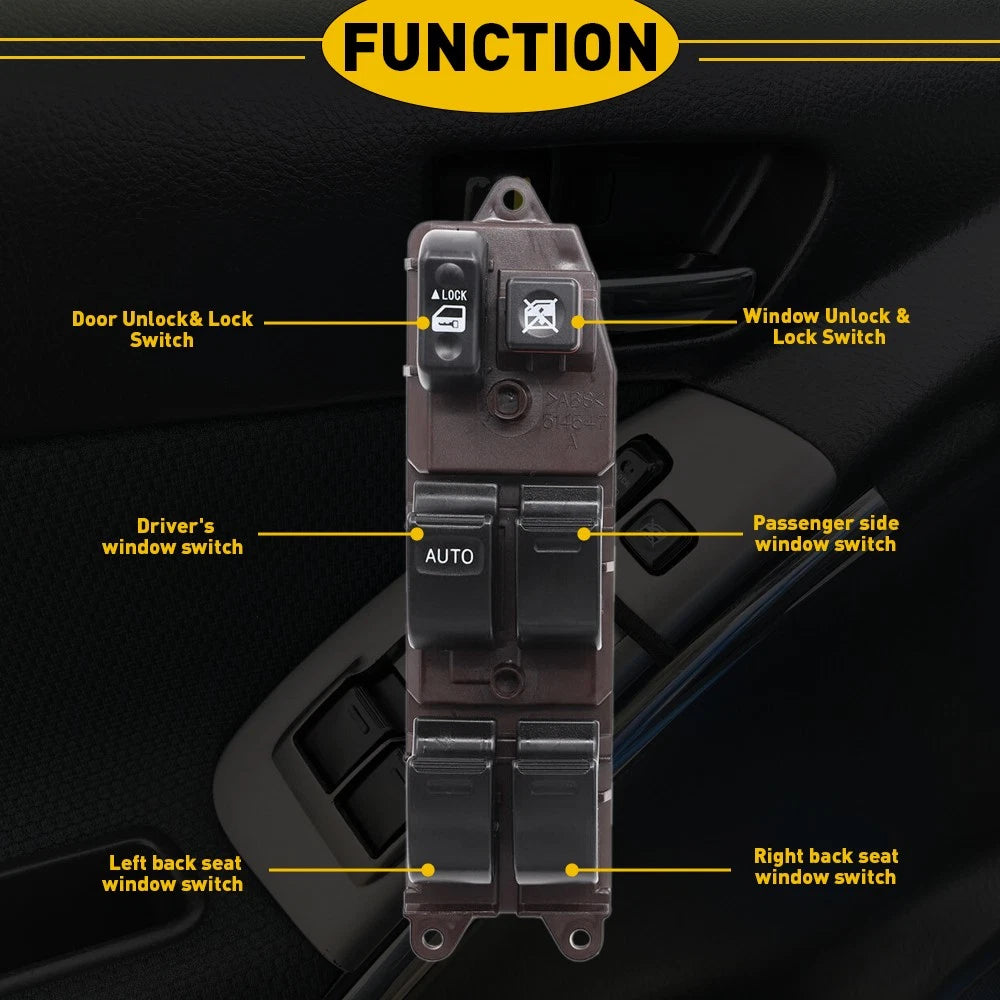 Driver Side Electric Power Window Master Switch for Toyota Matrix (2003–2008)
