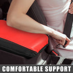 Center Console Armrest Cushion for Toyota Corolla Cross (2022–2023) Black Red