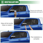 Front Left Door Window Belt Weatherstrip for Toyota Hilux (2005–2014) Black
