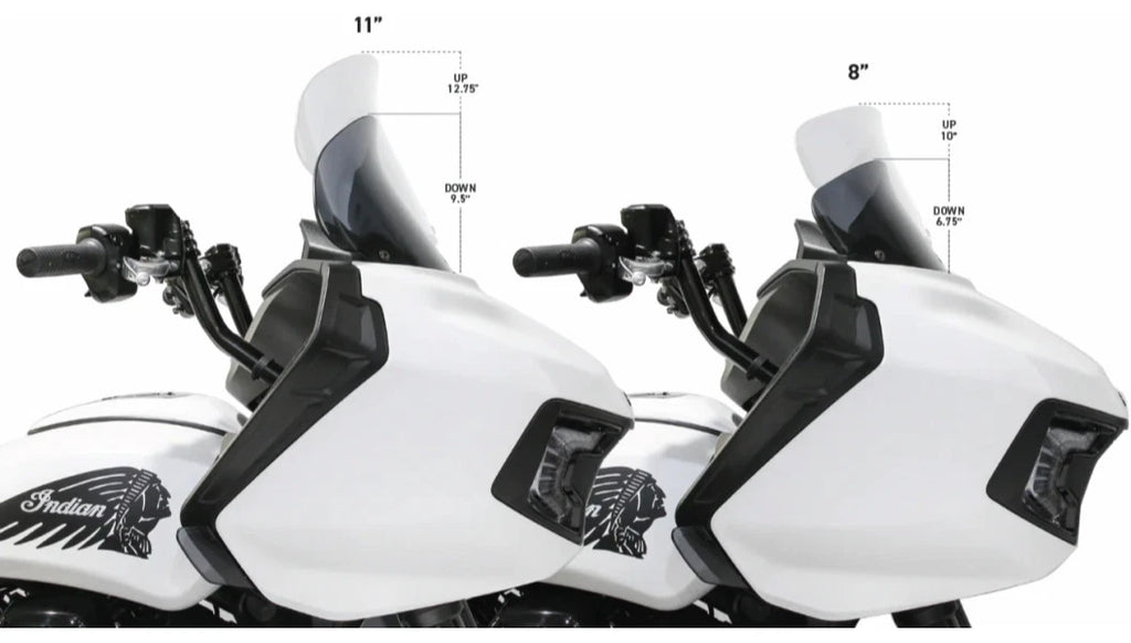 Klock Werks 11" Tinted Flare Windshield for Indian Challenger Pursuit (2020–2023)