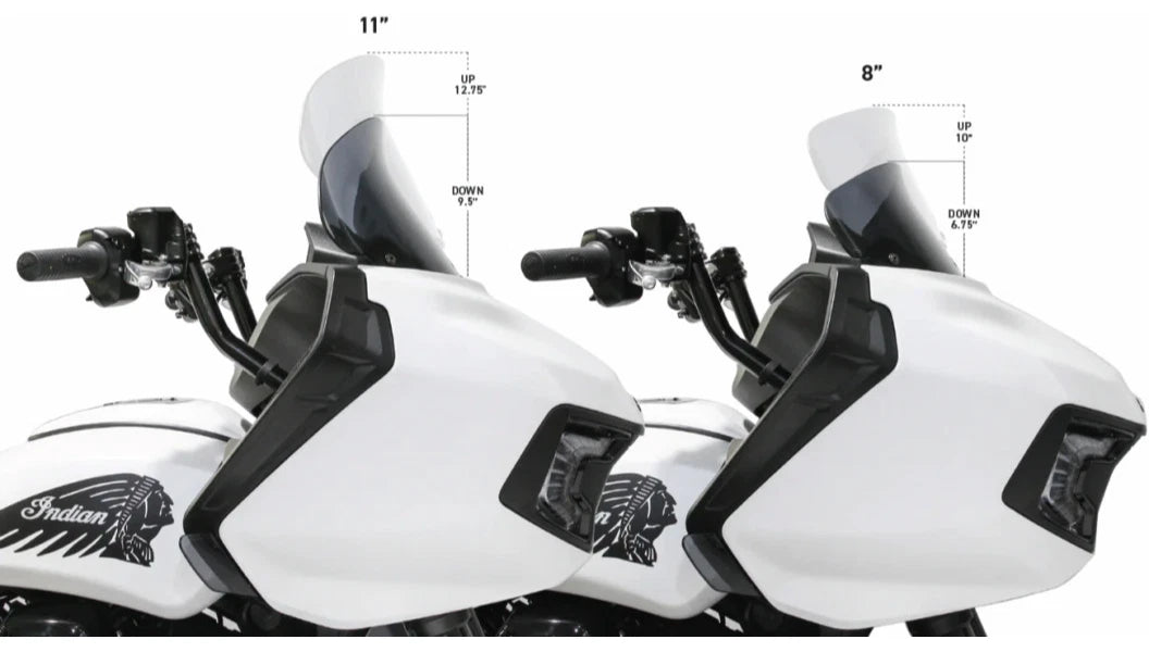 Klock Werks 11" Tinted Flare Windshield for Indian Challenger Pursuit (2020–2023)