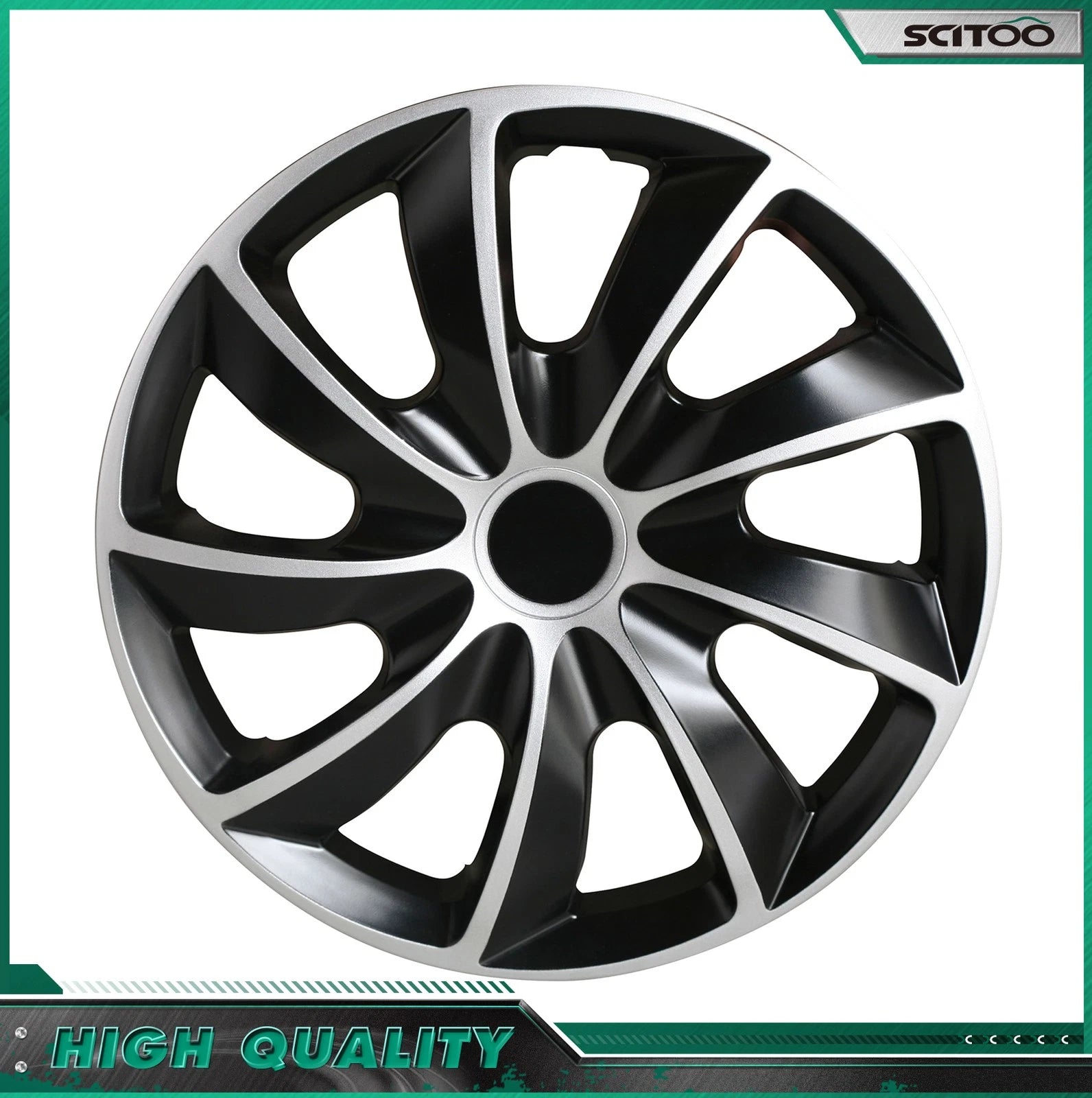Set of 4 Snap On 17" Silver Wheel Covers Hub Caps for R17 Tire & Rim