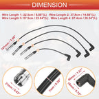 Set of 4 Spark Plug Wire Ignition Coil Cables for VW Beetle Golf (2001–2007)