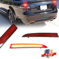 2X Red Lens LED Bumper Reflector Tail Lights for Chevy Camaro (2016–2023)
