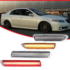 Amber Red LED Bumper Side Marker Indicator Lights for Acura TL (2004–2008)