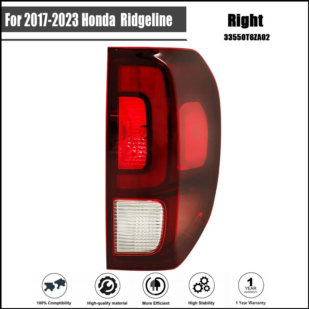 Tail Light Assembly for Honda Ridgeline (2017–2023) Right Side Black