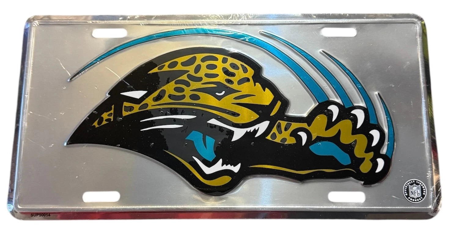 Embossed Metal License Plate for NFL Jacksonville Jaguars (2010–2023)