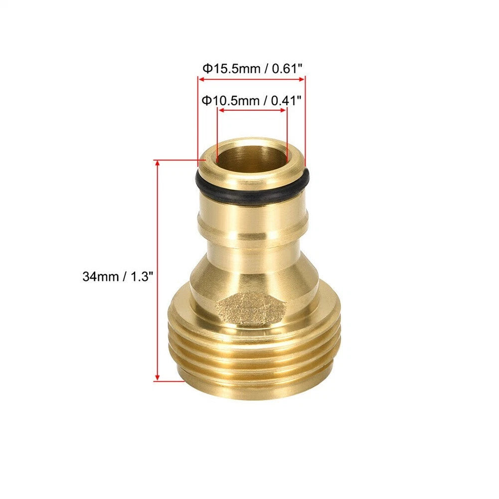 Brass Hose Tap Connector for Washing Machine Tap, Garden Water Pipe (1 Pcs)