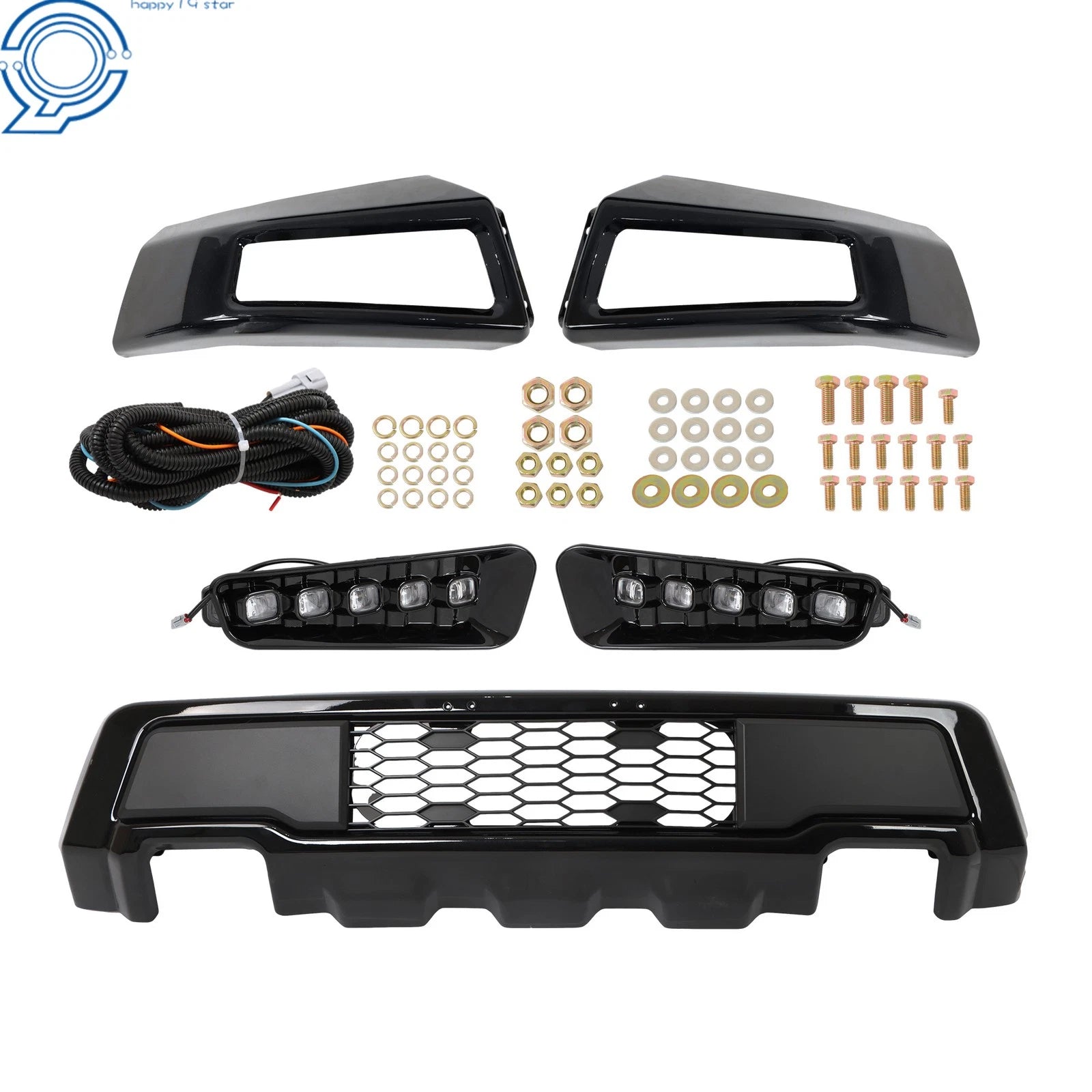 Steel Black Front Bumper with LED Lights for Ford F-150 (2021–2023)