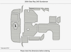 EVA Foam Pad Flooring Mat for Searay 240 Sundancer (2004)