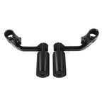 1 1/4" 32mm Black Angled Highway Foot Peg Mount for Harley