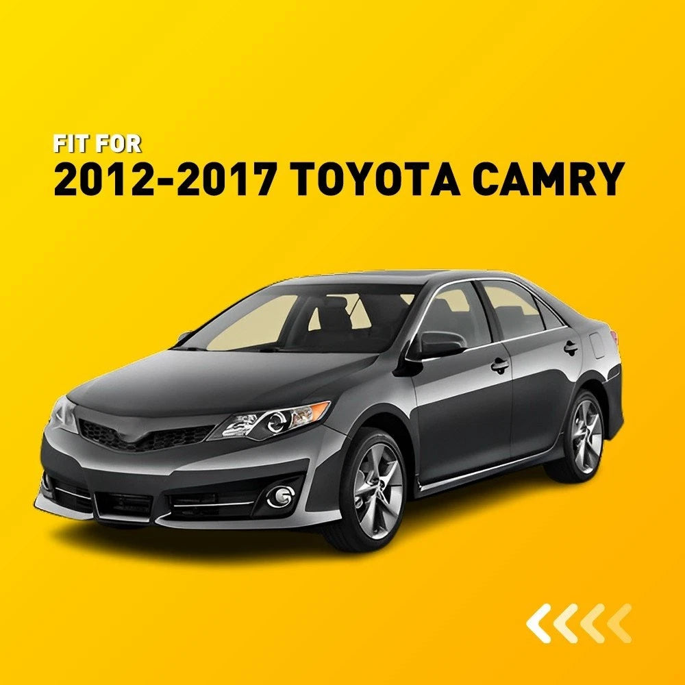 Center Armrest Console Lid Cover Trim Leather Black for Toyota Camry (2012–2017)
