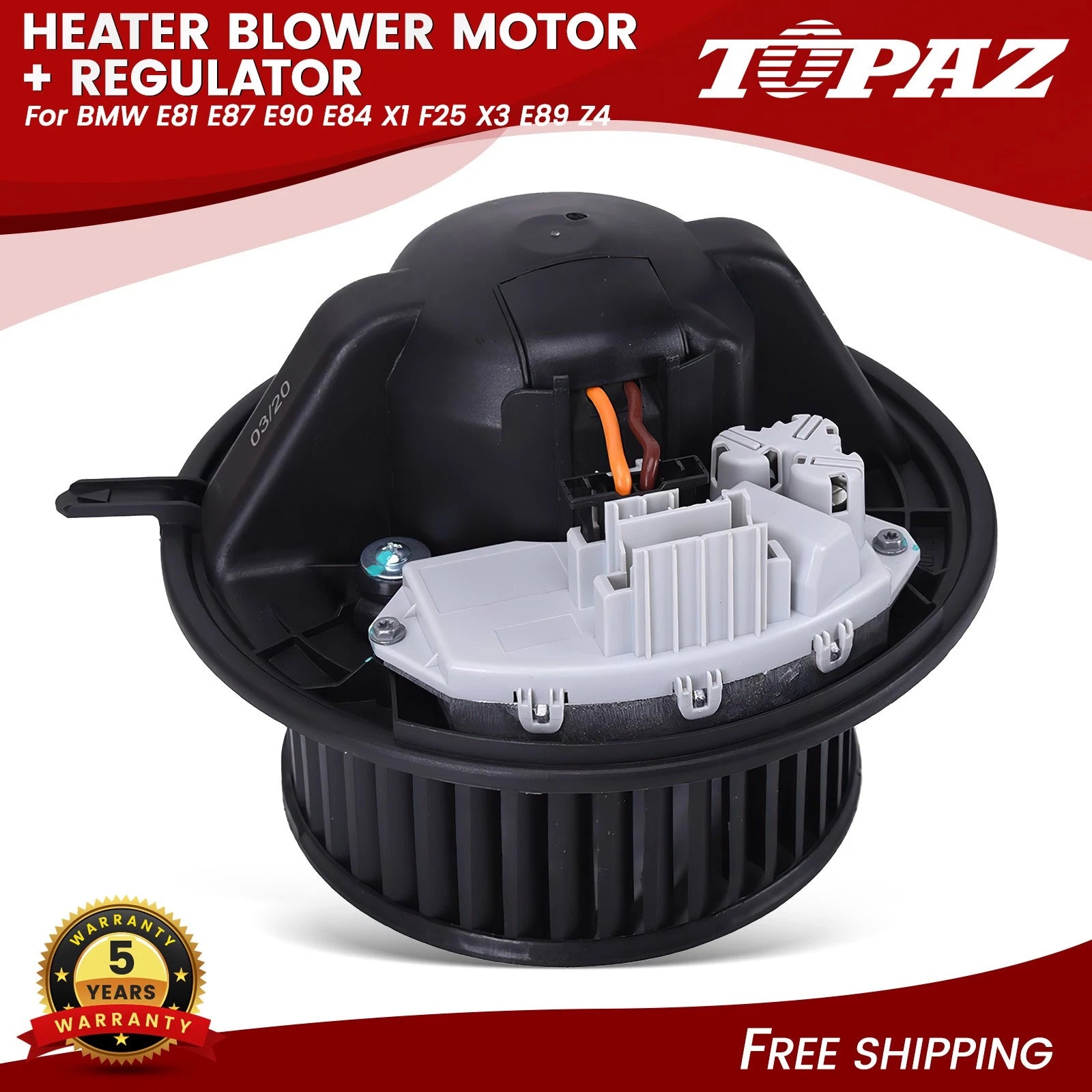 A/C Blower Motor with Regulator for BMW E81 E87 E90 E84 X1 F25 X3 E89 Z4 (2007–2015)