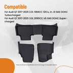 Set of 4 TPE Rubber Black Carpet Floor Mats for Audi Q7 (2017–2025)