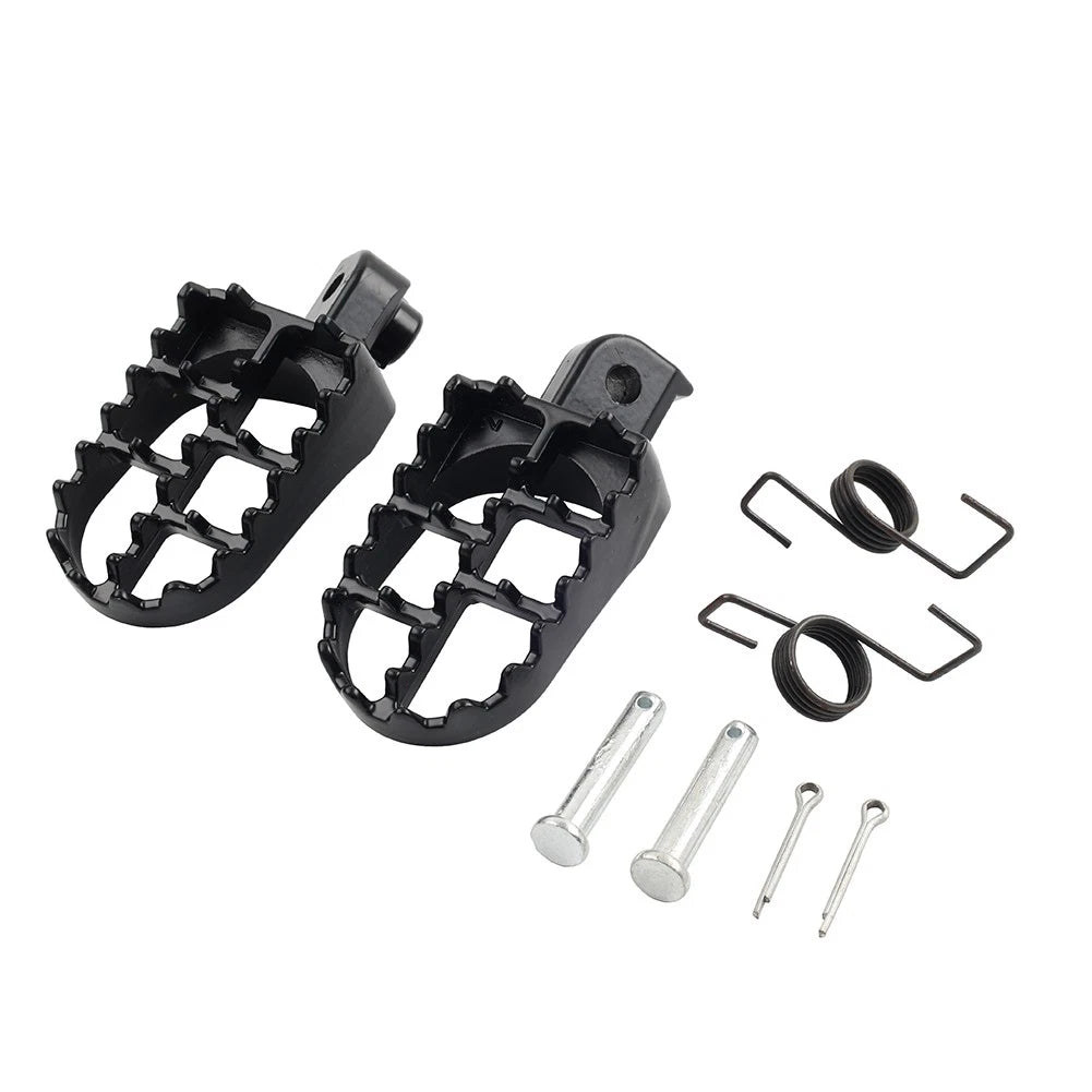 2X Black Front Footrest Foot Pegs for Suzuki V-Strom 650 DL650 (2004–2012)