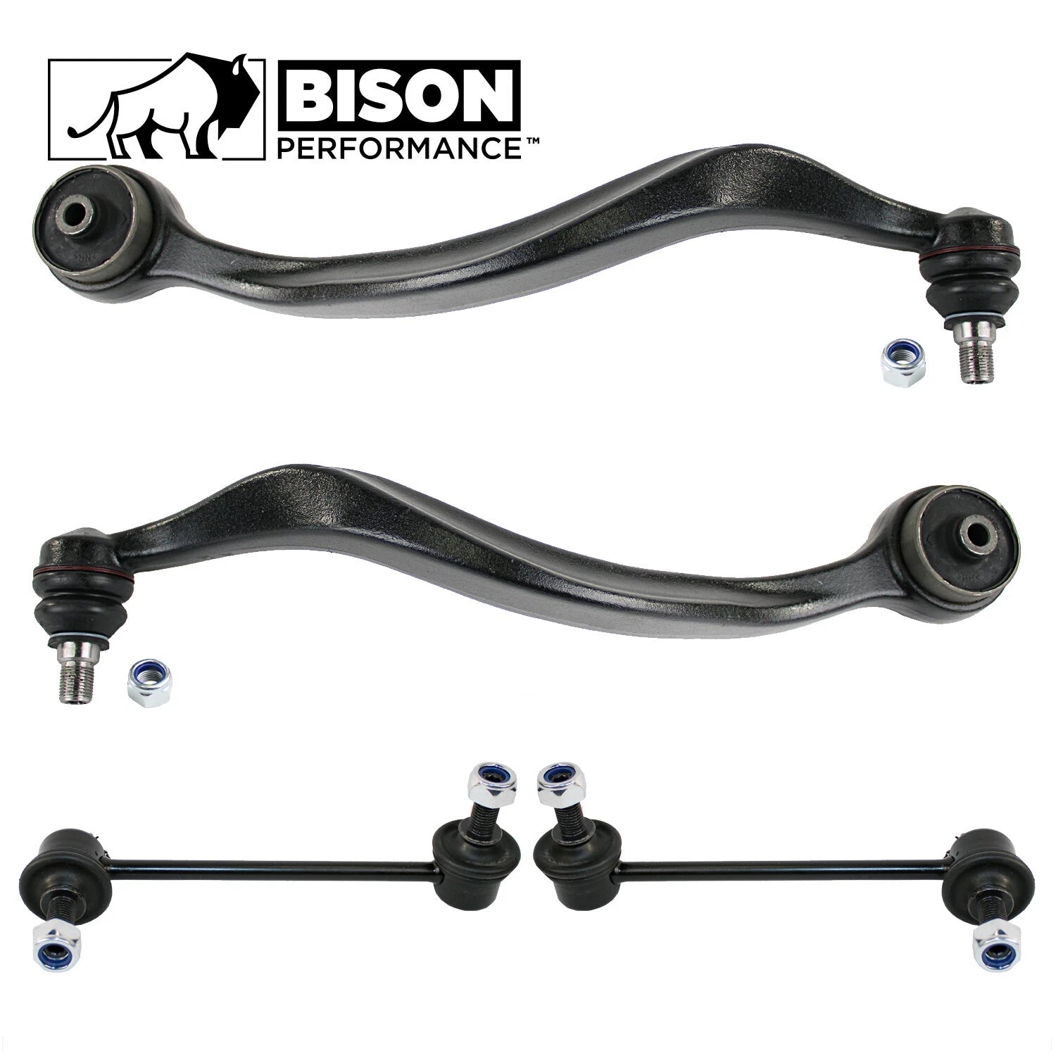 Set of 4 Front Lower Control Arms Sway Bars for Ford Fusion MKZ Milan (2006–2012)