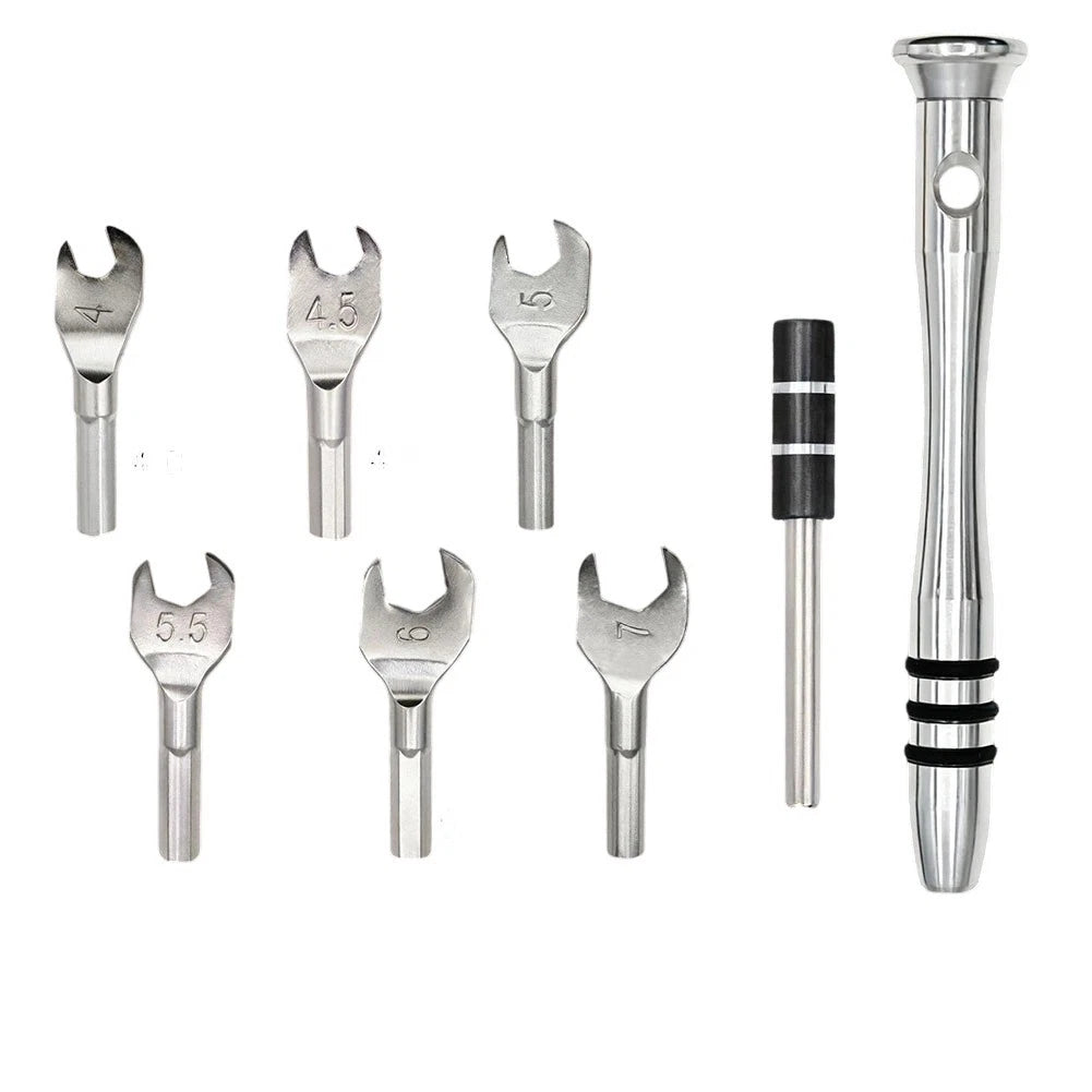 6-Piece Wrench Set for Compact Vehicles (4-7mm Metric Sizes)