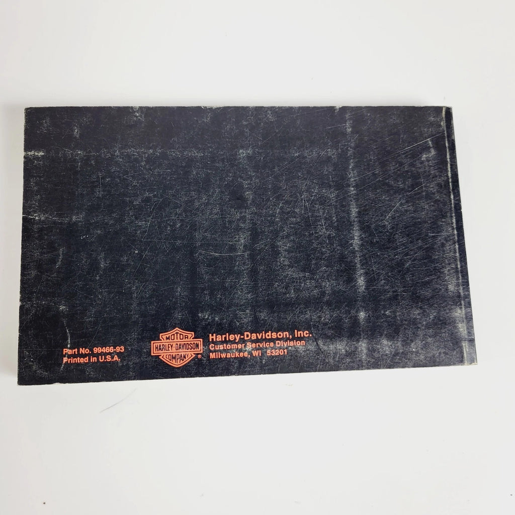 Owners Manual for Harley-Davidson 1993 Models (99466-93)