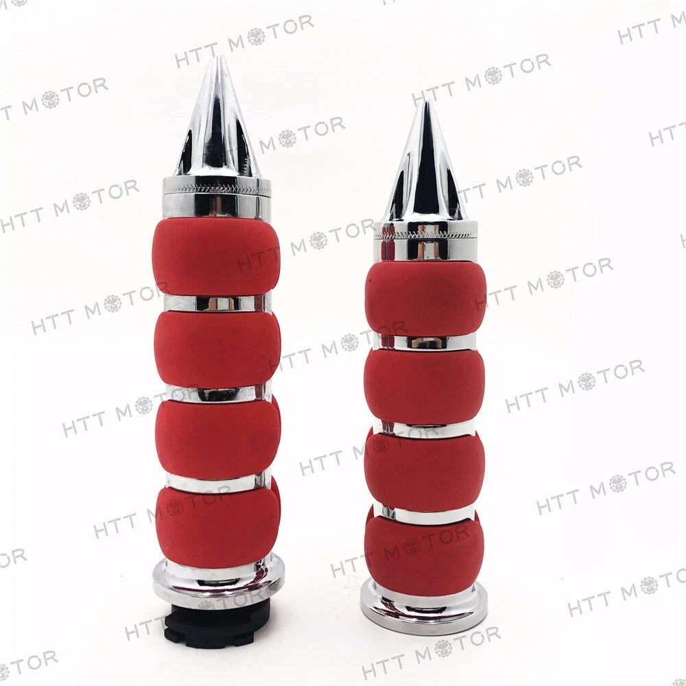 1" Red Chrome Billet Aluminum Hand Grip for Harley Softail Fat Boy (1990–2023)