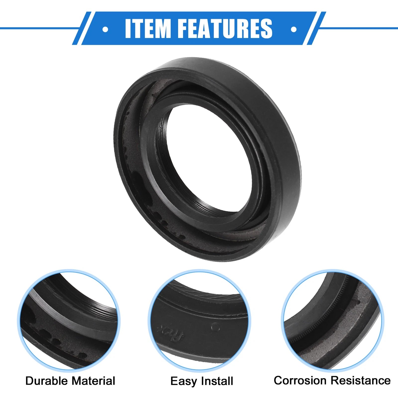 2X Engine Camshaft Seals for Honda CR-V (1997–2001) Rubber Black