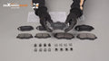 8Pcs Ceramic Brake Pads Kit for Jeep Liberty Wrangler (2007–2017)