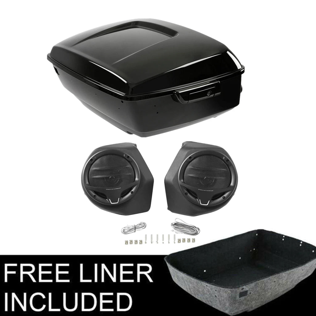 Trunk Speakers for Harley Electra Glide Road King (2014–Present) Black