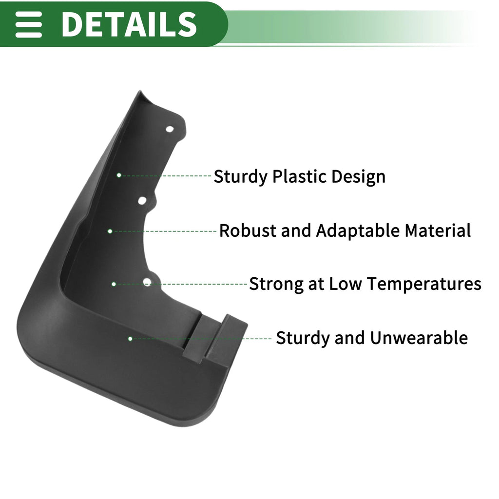 Set of 4 Mud Flaps Splash Guards for Mitsubishi Outlander (2015–2020)