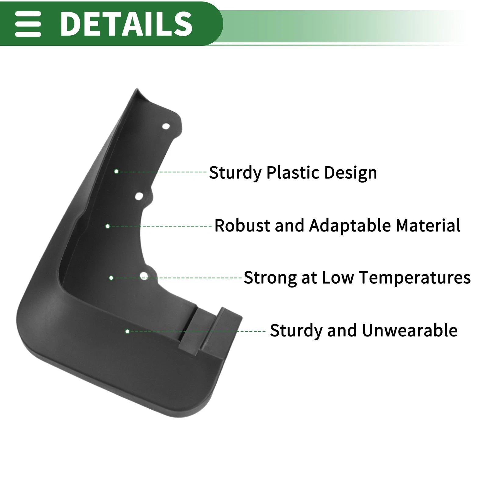 Set of 4 Mud Flaps Splash Guards for Mitsubishi Outlander (2015–2020)