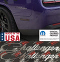 Custom Emblem Decal Nameplate Brushed Stainless Pair for Dodge Challenger (2015–2023)