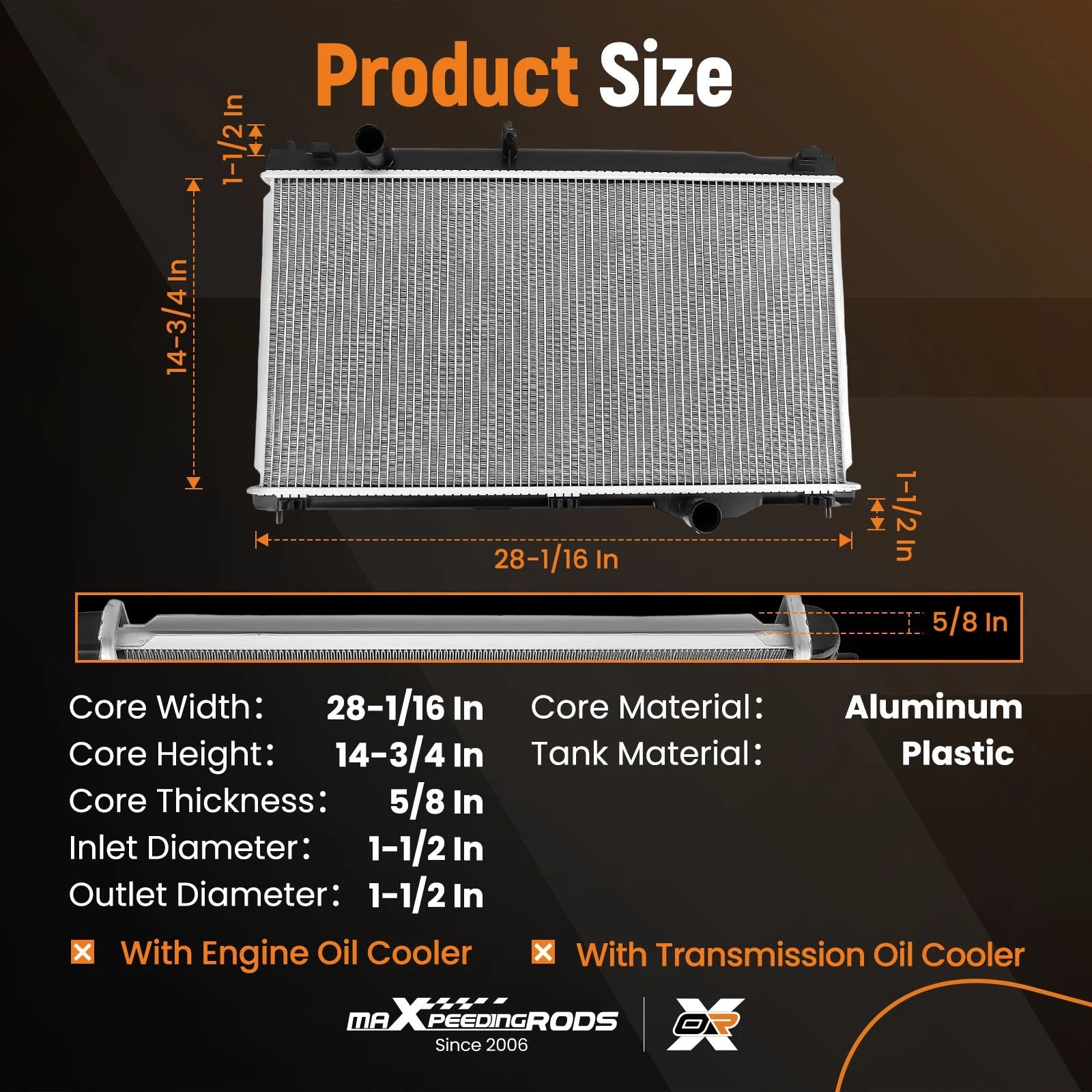 Aluminum Radiator for Lexus IS250 IS350 (2006–2015)