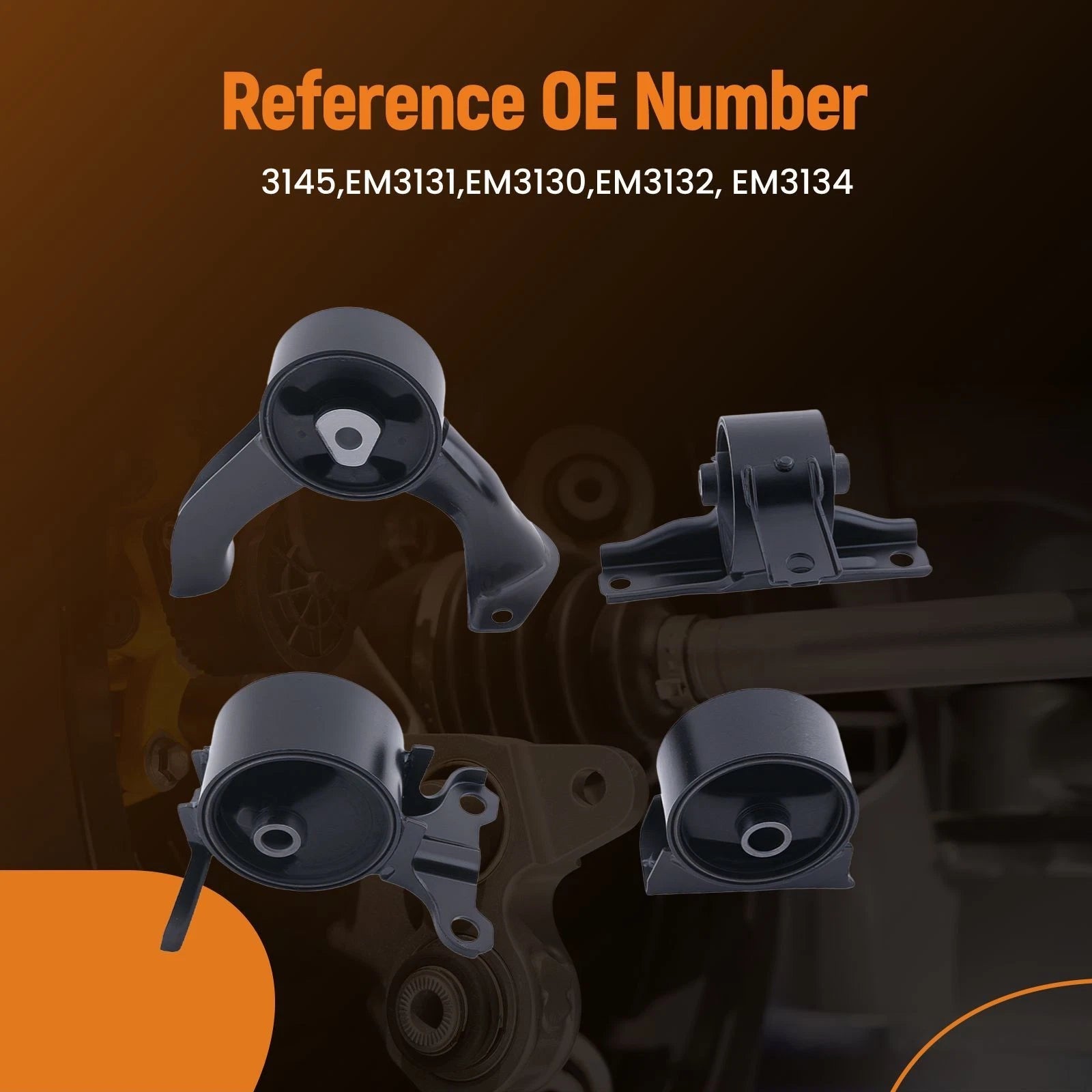 4X Engine & Transmission Mount for Jeep Patriot (MK) L4 2.4L 2.0L (2007–2016)