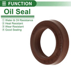 Set of 5 Oil Seal Rotary Shaft Seal FKM Rubber 15x21x4.5mm