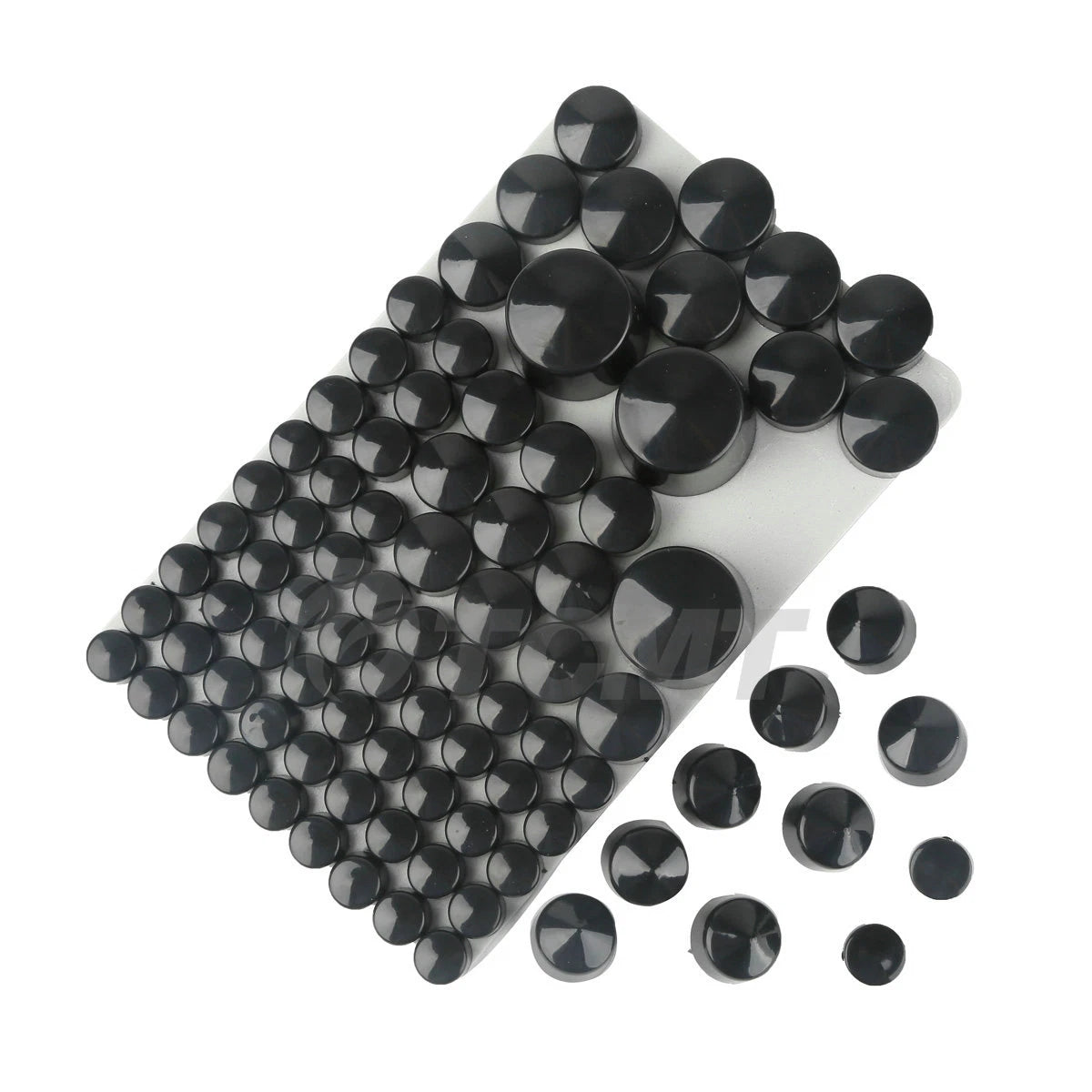 Set of 4 Black ABS Bolt Toppers Caps for Harley Softail Twin Cam (1984–2006)