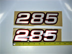 Set of 2 Silver Series 285 Outboard 3D Decal Stickers for Stratos (N/A)