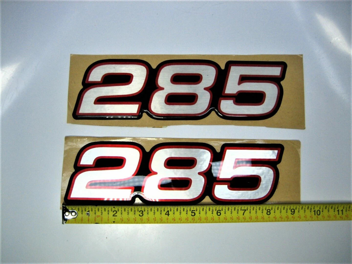 Set of 2 Silver Series 285 Outboard 3D Decal Stickers for Stratos (N/A)