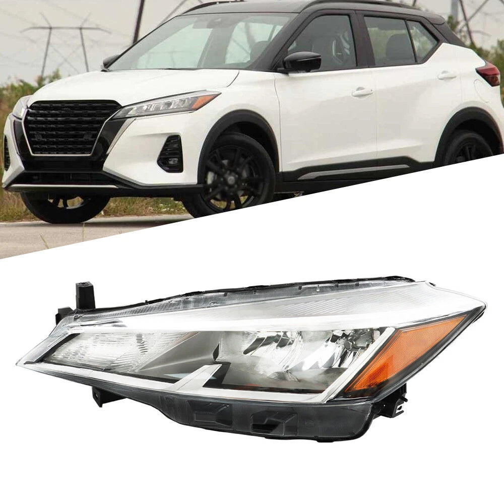 Driver Side Front Headlight for Nissan Kicks (2021–2023) Chrome Halogen