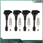 Ignition Coils & Spark Plugs for Nissan Altima Sentra X-Trail L4 2.5L (2002–2006)