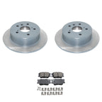Set of 2 DuraGo Rear Rotors & Akebono ProACT Ceramic Pads for ES350, Camry