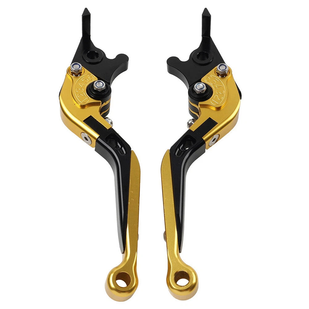 CNC Extendable Brake Clutch Levers for Suzuki GSXR600 GSXR750 (2004–2005) Gold
