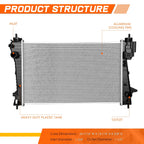 Aluminum Core Radiator for Chevy Sonic MT 1.4L Turbo (2012–2019) DPI-13680