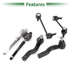 6pcs Front Suspension Kit Tie Rod End Sway Bar Link for Mercury Milan (2006–2009)
