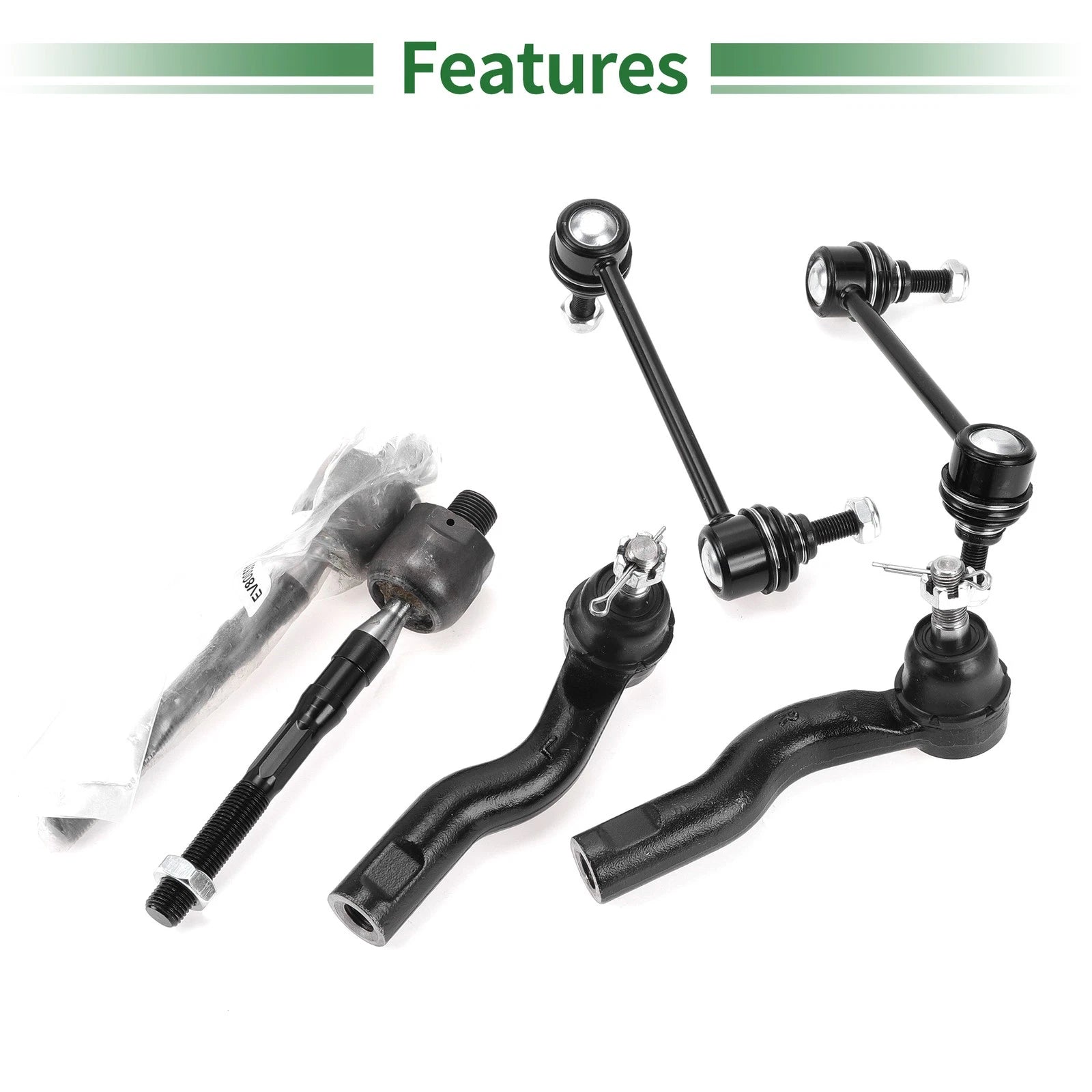 6pcs Front Suspension Kit Tie Rod End Sway Bar Link for Mercury Milan (2006–2009)