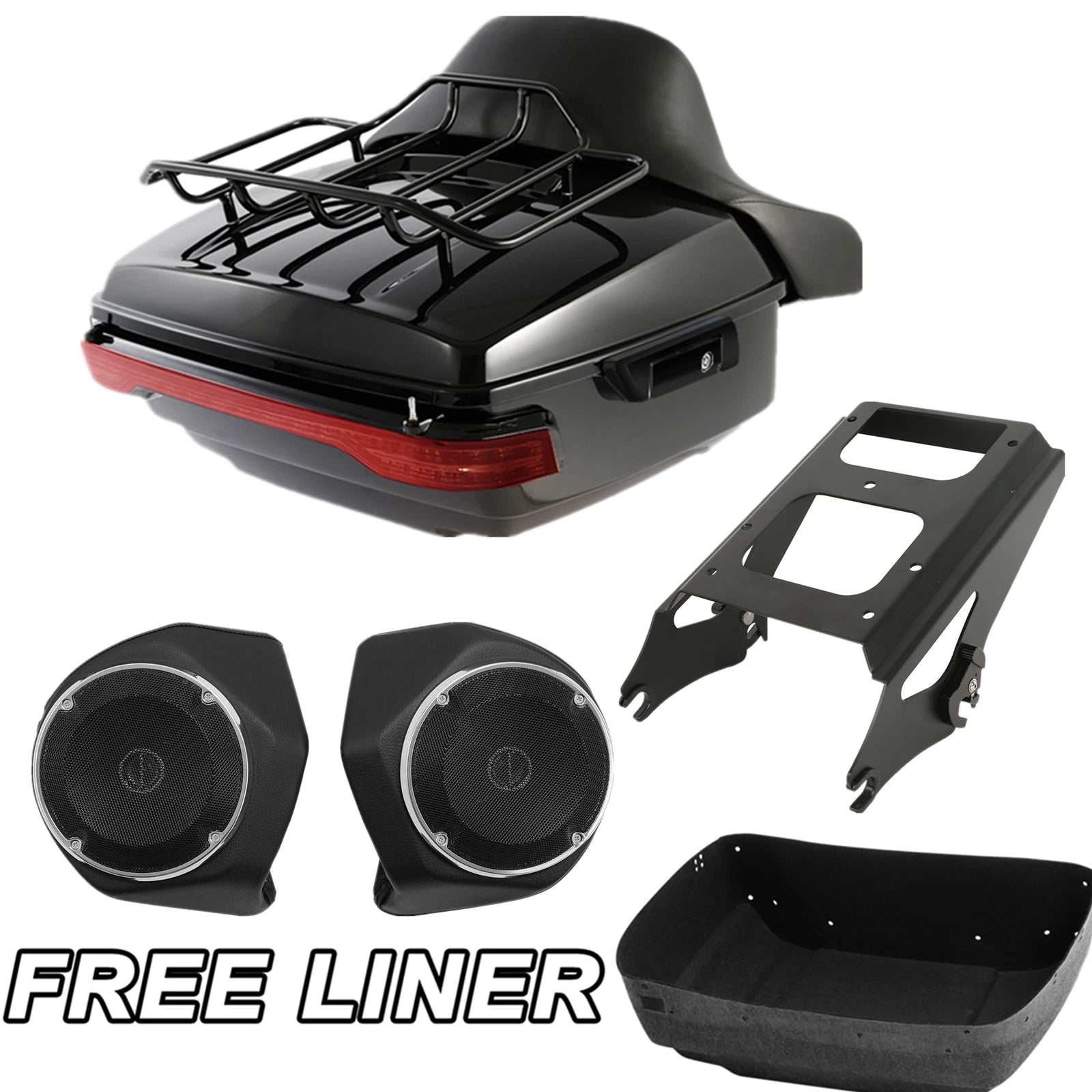 Backrest Pad with Speakers for Harley Touring (2009–2013)